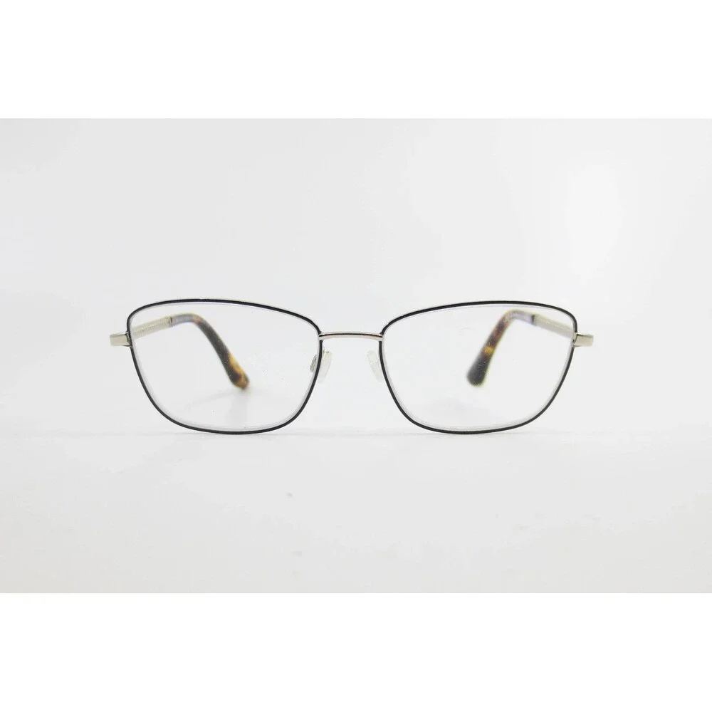 Club Master CM 202227 Black Gold Rectangular Eyeglasses Frames 52-16-135 Twisted